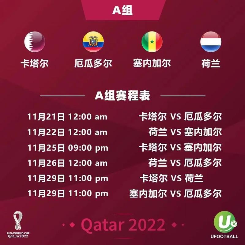世界杯时间表时间2022