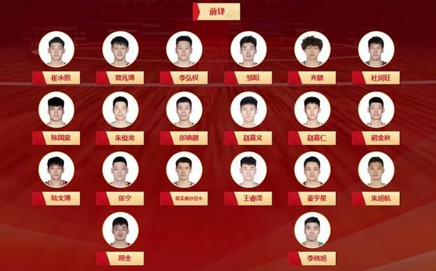 中国男篮十二人名单